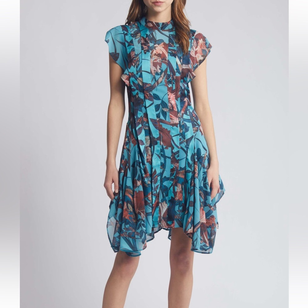 NWT ALL SAINTS Floral Blue Dress size 0